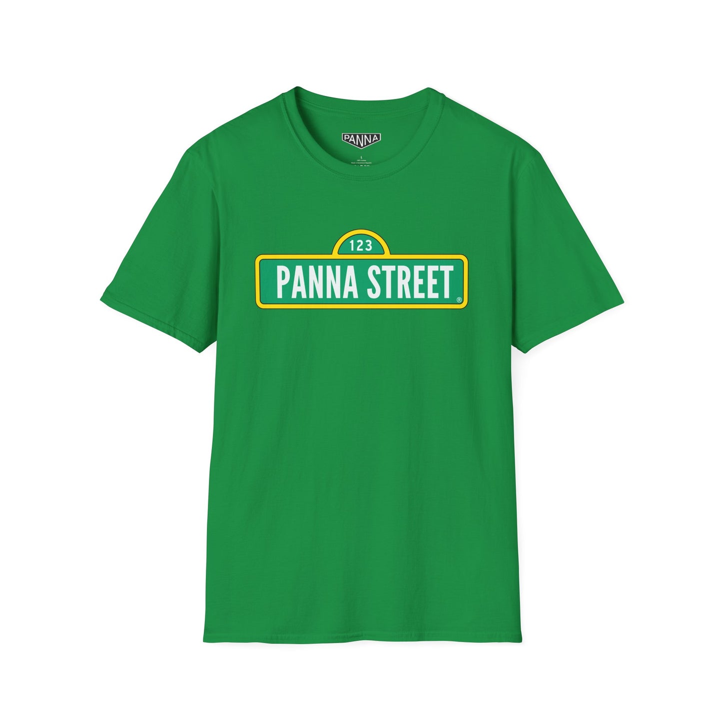 Panna Street t shirt image for web green
