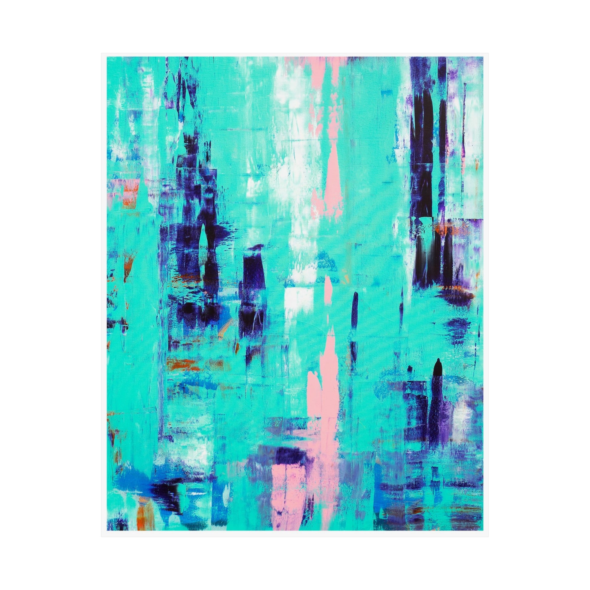 Turquoise Feelling art print mockup size example