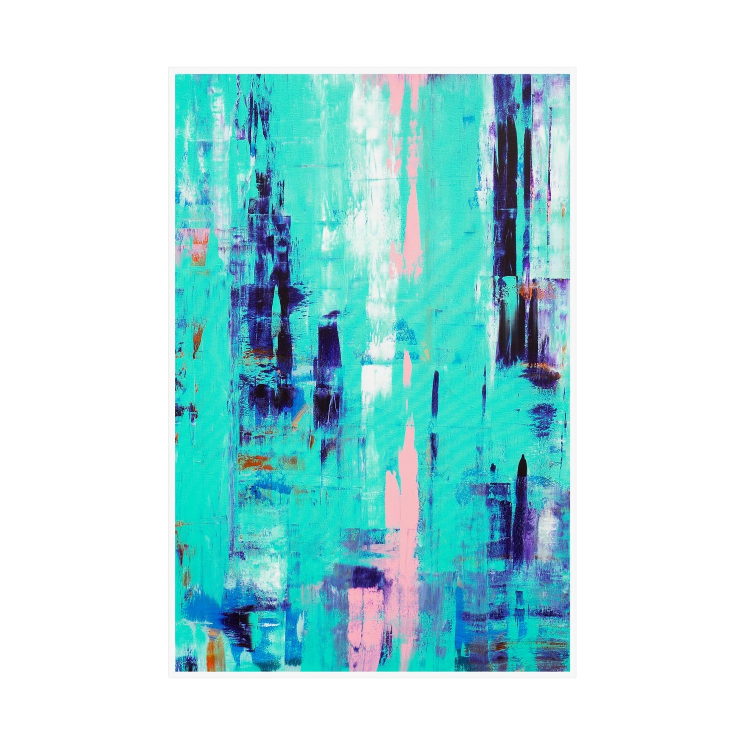 Turquoise Feelling art print mockup size example