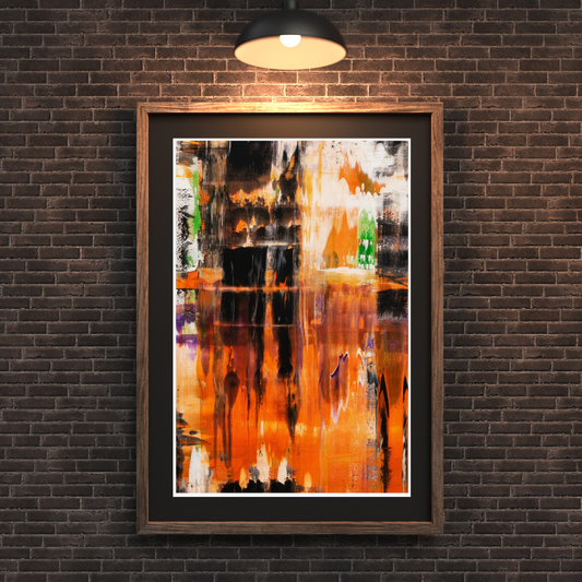 Burnt Orange Art Print mockup image for web