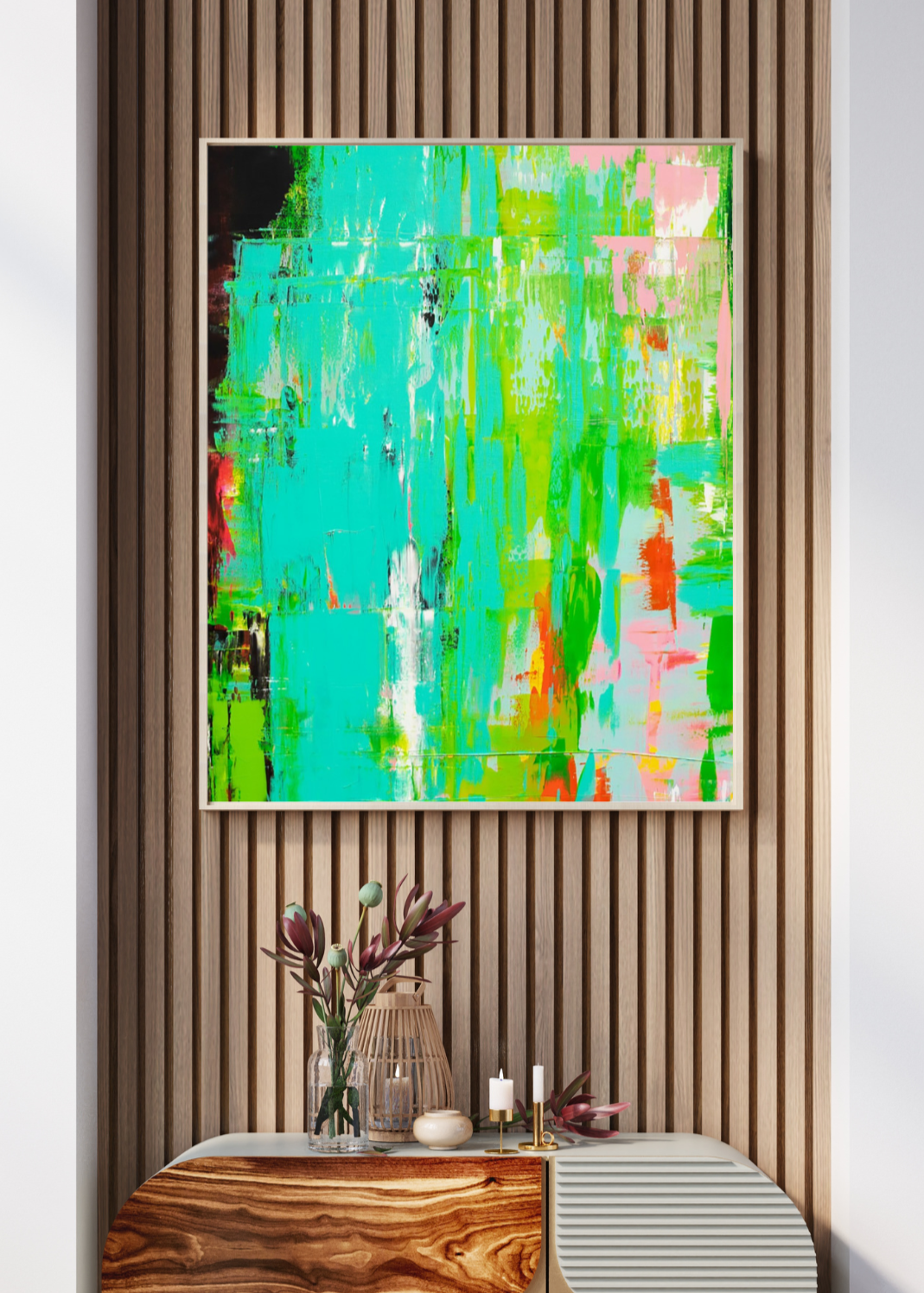 Malachite Art Print mockup image for the web