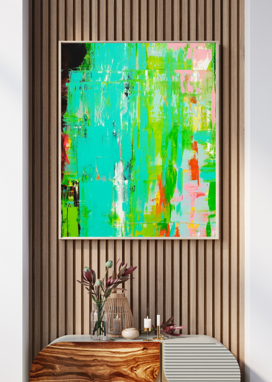 Malachite Art Print mockup image for the web