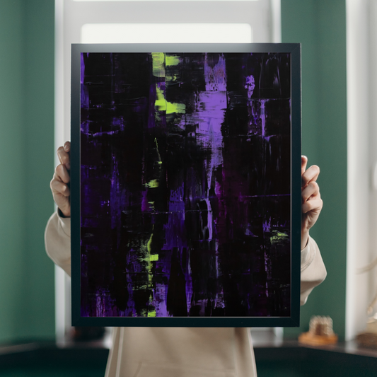 Violet violence art print mockup image for web
