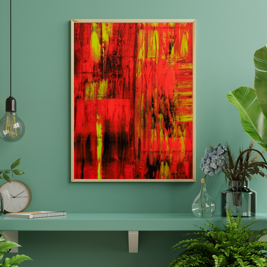 Crimson Carnage Art Print mockup image for the web