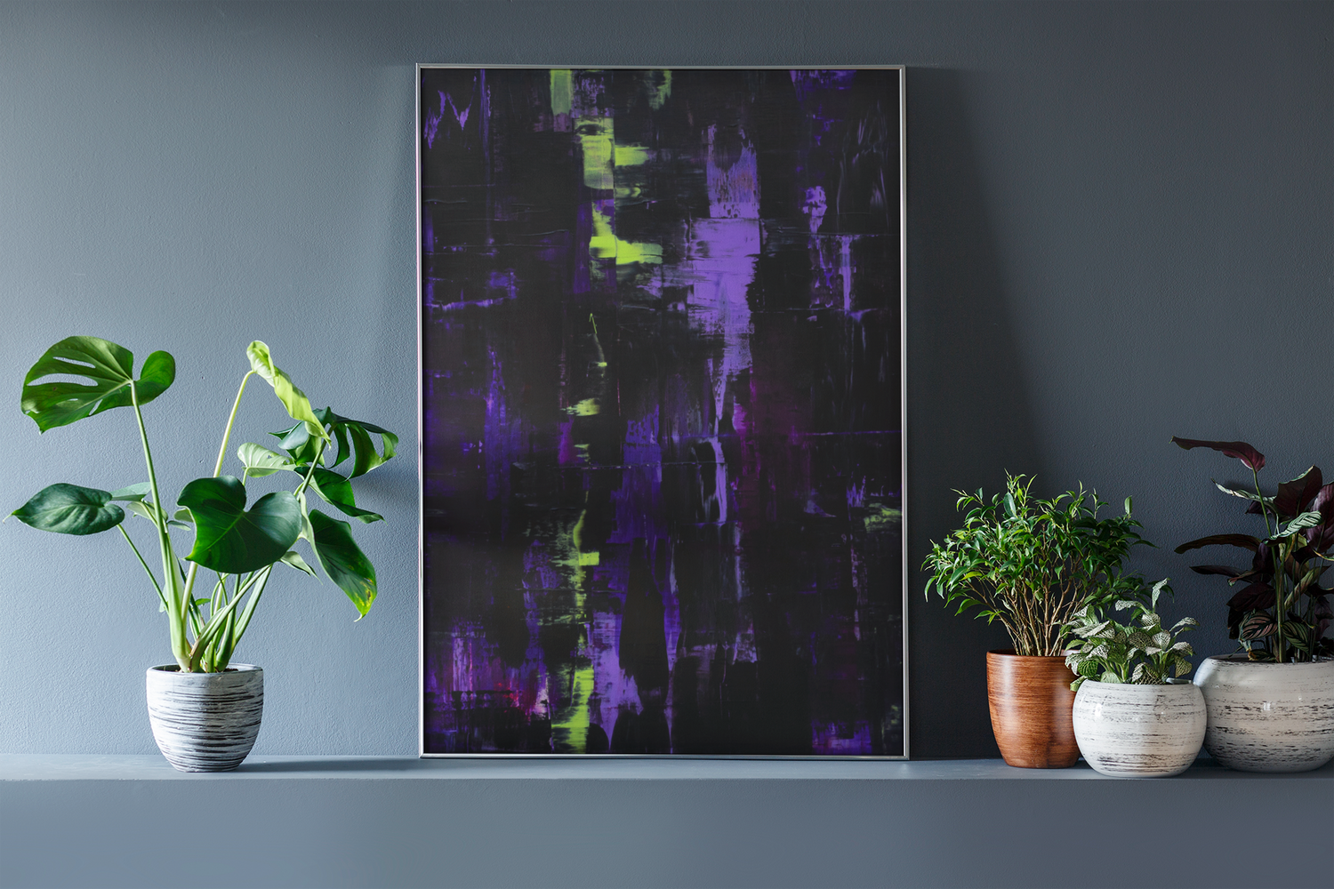 Violet violence art print mockup image for web